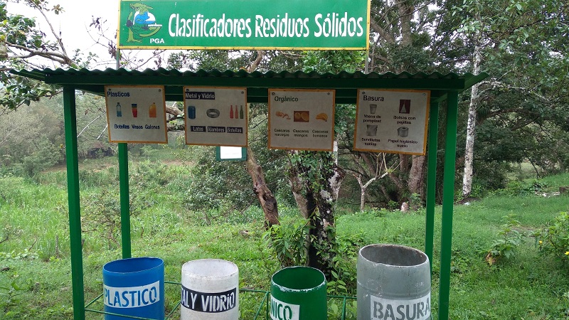 Clasificación de residuos sólidos en la Universidad Nacional Agraria sede Camoapa